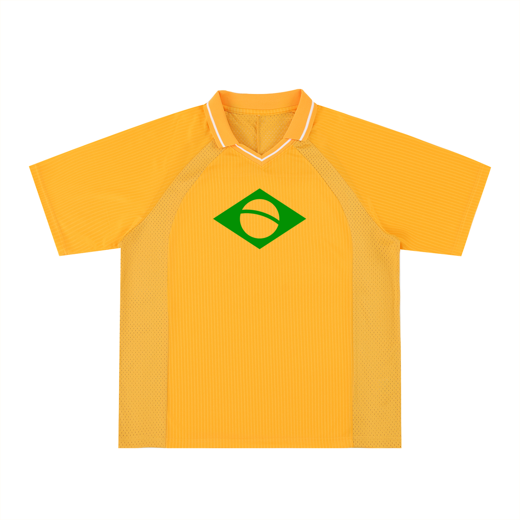 Striped V-Neck Soccer Jersey